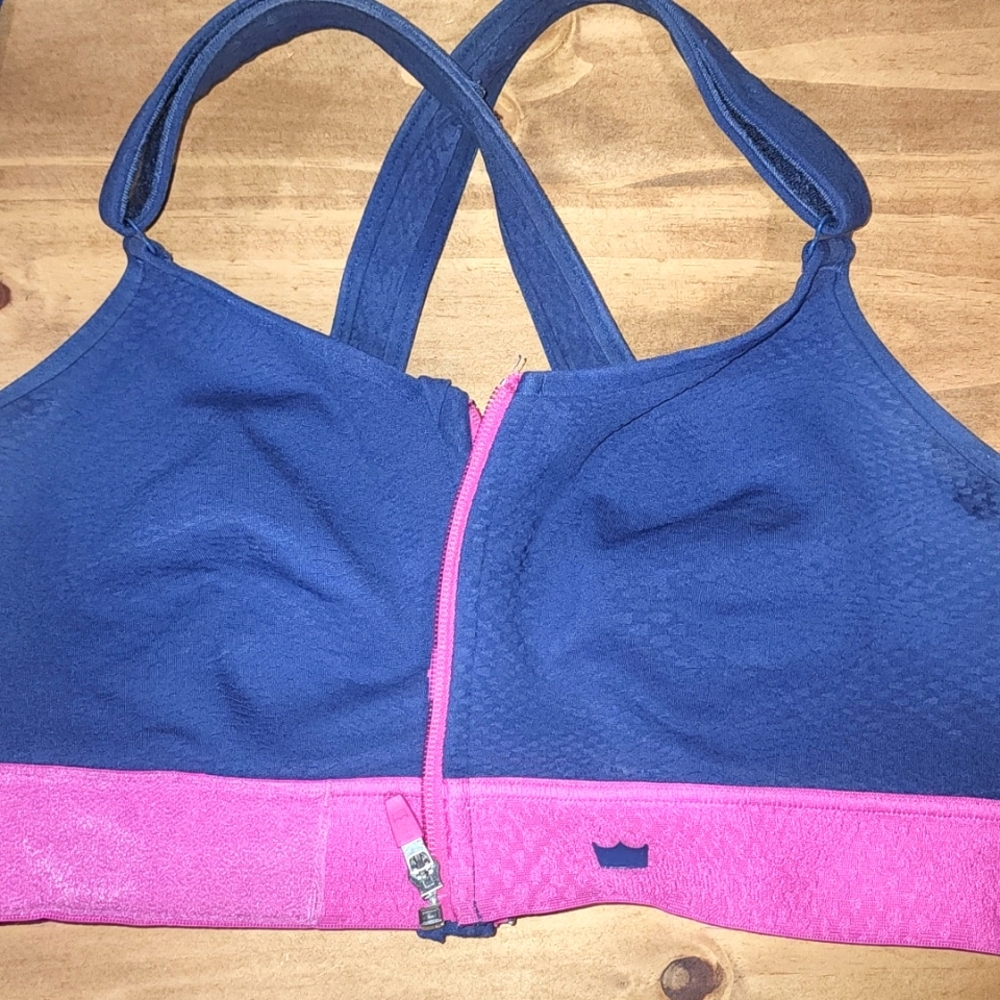 SHEFIT Flex Sports Bra Medium Support Blue and Pink Size 3 Luxe